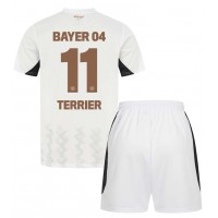 Camiseta Bayer Leverkusen Martin Terrier #11 Segunda Equipación Replica 2024-25 para niños mangas cortas (+ Pantalones cortos)
